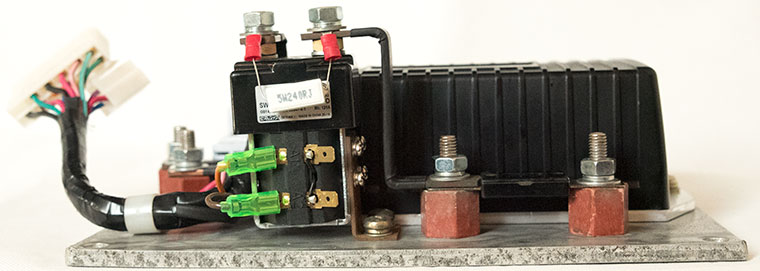 Programmable CURTIS DC SepEx Motor Speed Controller Assembly, PMC Model 1266A-5201 and 1266R-5351, With Foot Pedal Throttle JSQD-DWK-003D